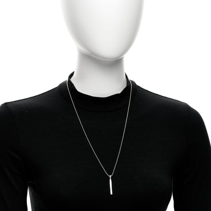 Tiffany Sterling Silver 1837 Makers Bar Pendant Necklace 2 of 5
