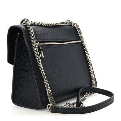 Louis Vuitton Soft Calfskin Mylockme Chain Bag BB Black 3 of 9