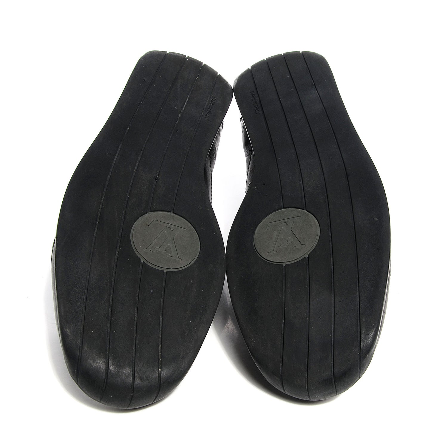 Calfskin Embossed Monogram Sneakers 9 Black