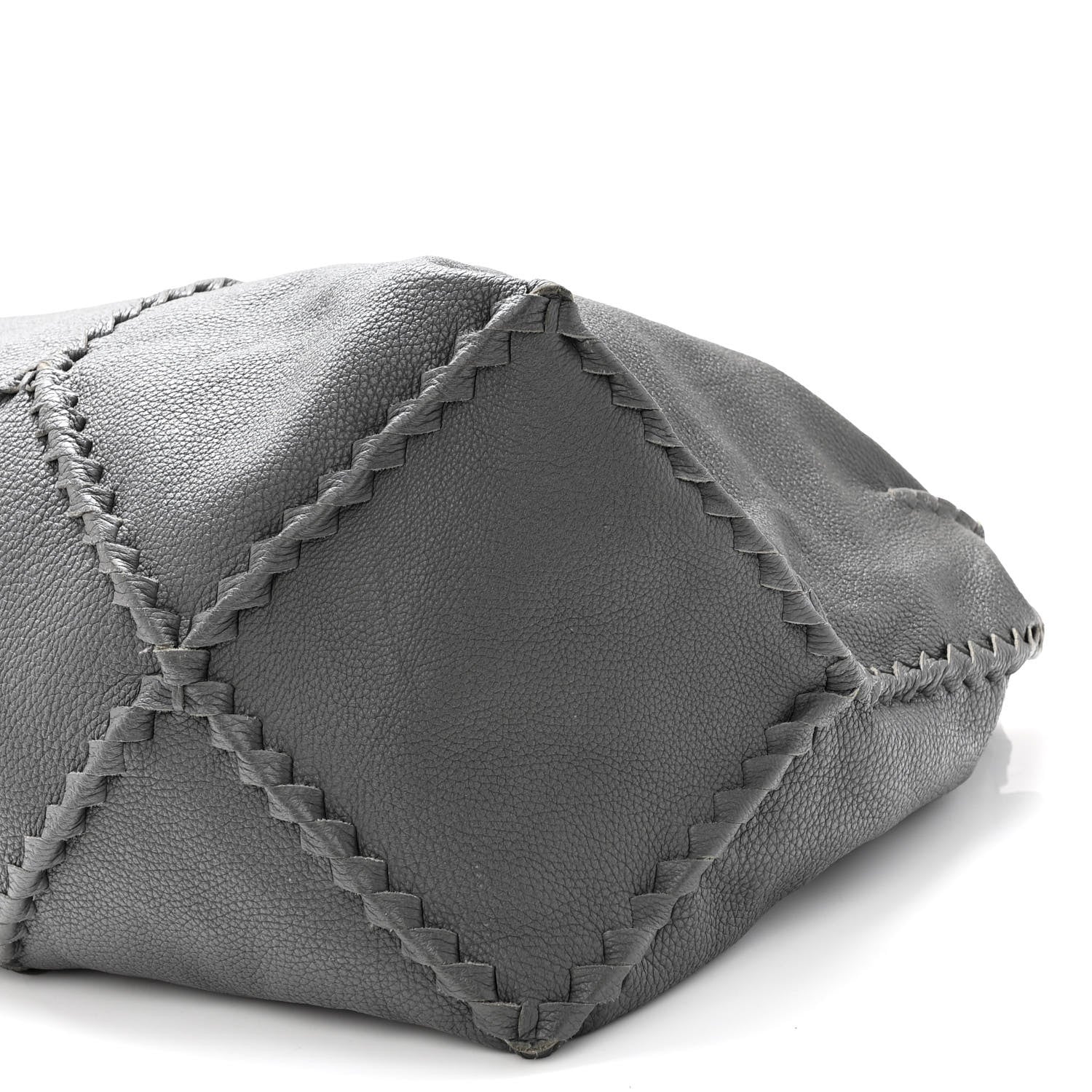 Bottega Veneta Washed Cervo Deerskin Shoulder Bag New Light Grey 8 of 9