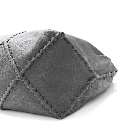 Bottega Veneta Washed Cervo Deerskin Shoulder Bag New Light Grey 8 of 9