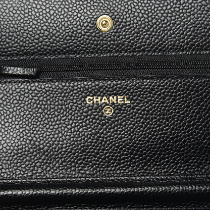 Chanel Caviar Quilted Wallet On Chain WOC Black 6 of 11