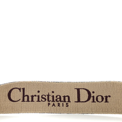 Christian Dior Canvas Embroidered Shoulder Strap Burgundy 4 of 5