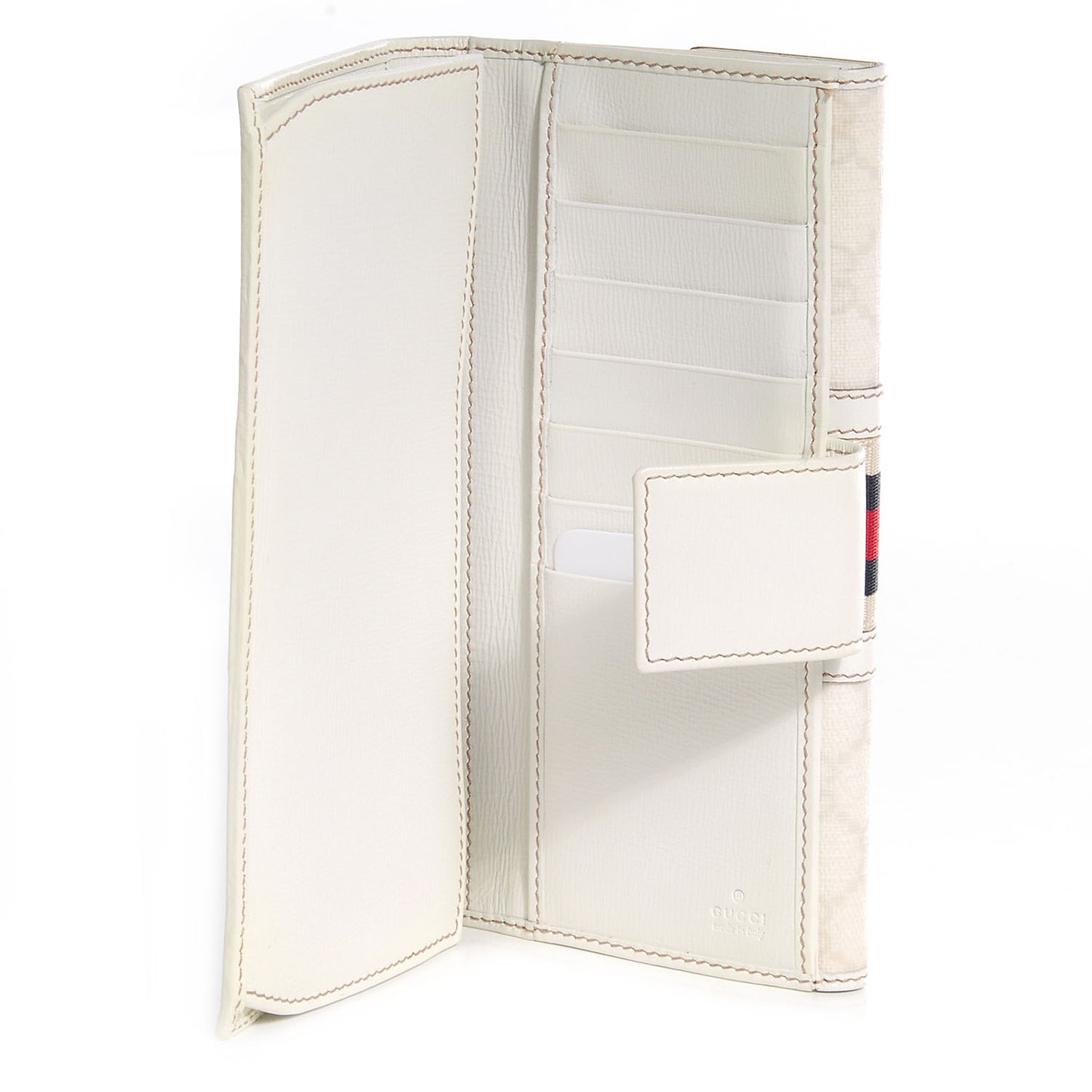 GG Plus Web Bach Continental Wallet White