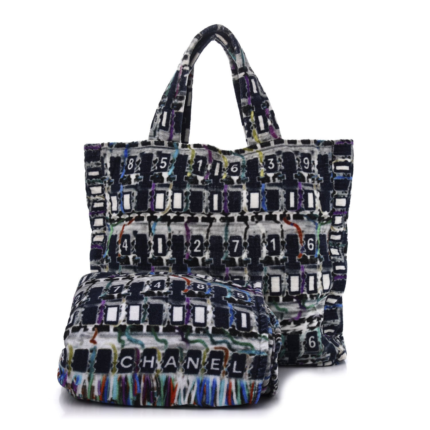 Chanel Terry Cotton Beach Tote Towel Set Multicolor 1 of 14