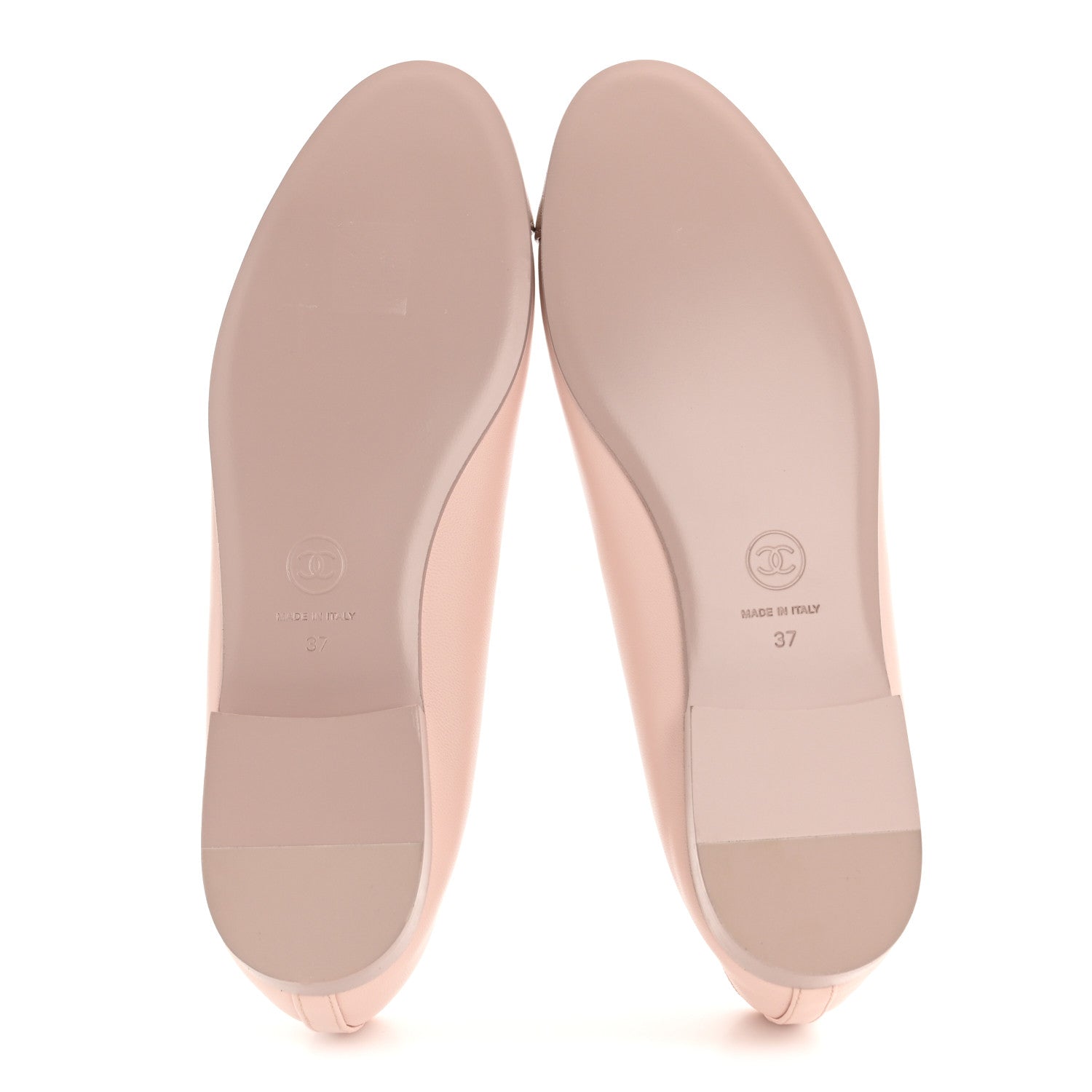 Chanel Lambskin Cap Toe CC Ballerina Flats 37 Light Pink Dark Pink 6 of 10