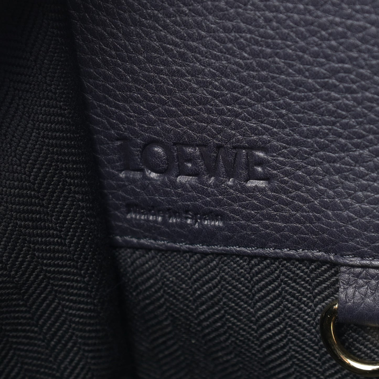 Calfskin Small Hammock Shoulder Bag Midnight Blue Black