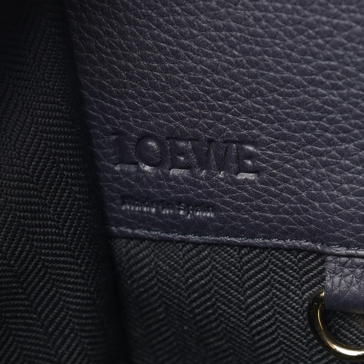 Loewe Calfskin Small Hammock Shoulder Bag Midnight Blue Black 6 of 9