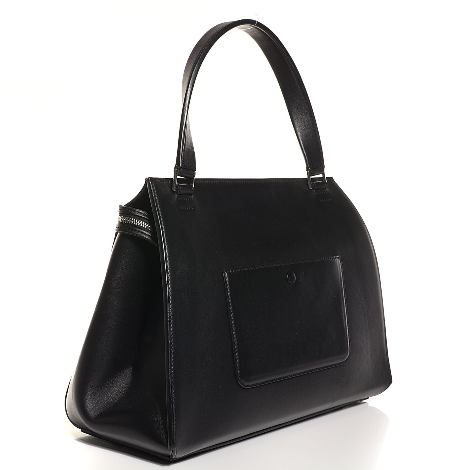 Celine Supple Calfskin Medium Bi-Color Edge Shoulder Bag Emerald 3 of 9