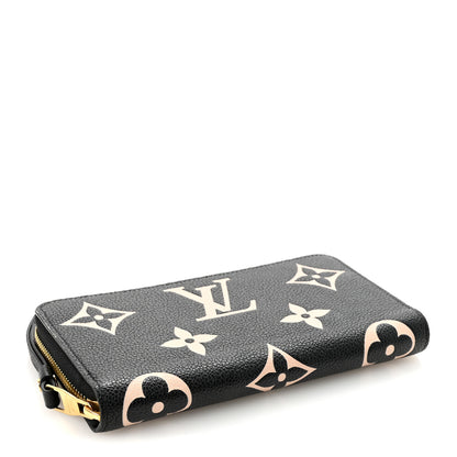 Louis Vuitton Empreinte Monogram Giant Zippy Wallet Black Beige 4 of 7