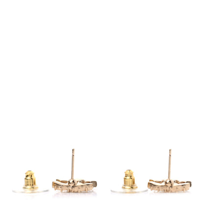 Chanel Crystal CC Earrings Gold 3 of 4