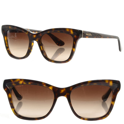 Prada Tortoise Shell Cat Eye Sunglasses SPR 16P Brown 1 of 5