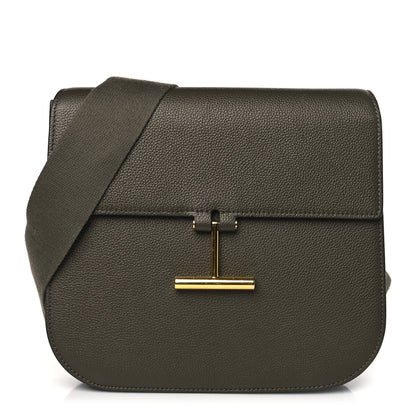 Tom Ford Calfskin Small T Clasp Tara Crossbody Bag Military Green 1 of 9