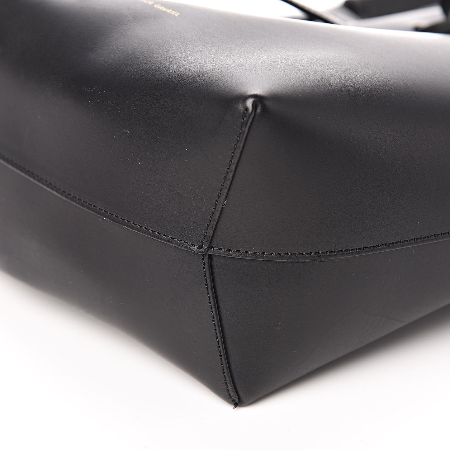 Calfskin Mini Bucket Bag Black Flamma
