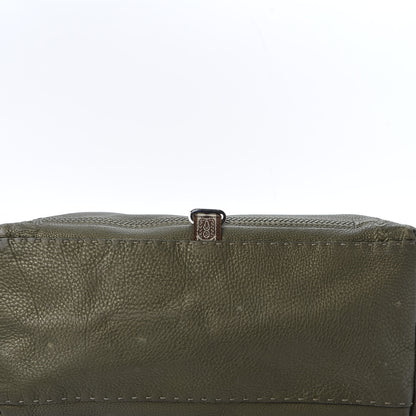 Fendi Calfskin Romano Selleria Large Villa Borghese Tote Green 4 of 12