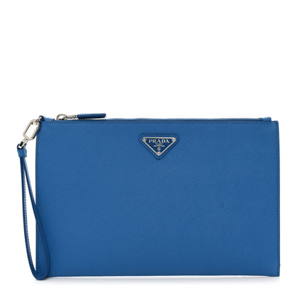 Prada Saffiano Flat Wristlet Pouch Marea 1 of 7