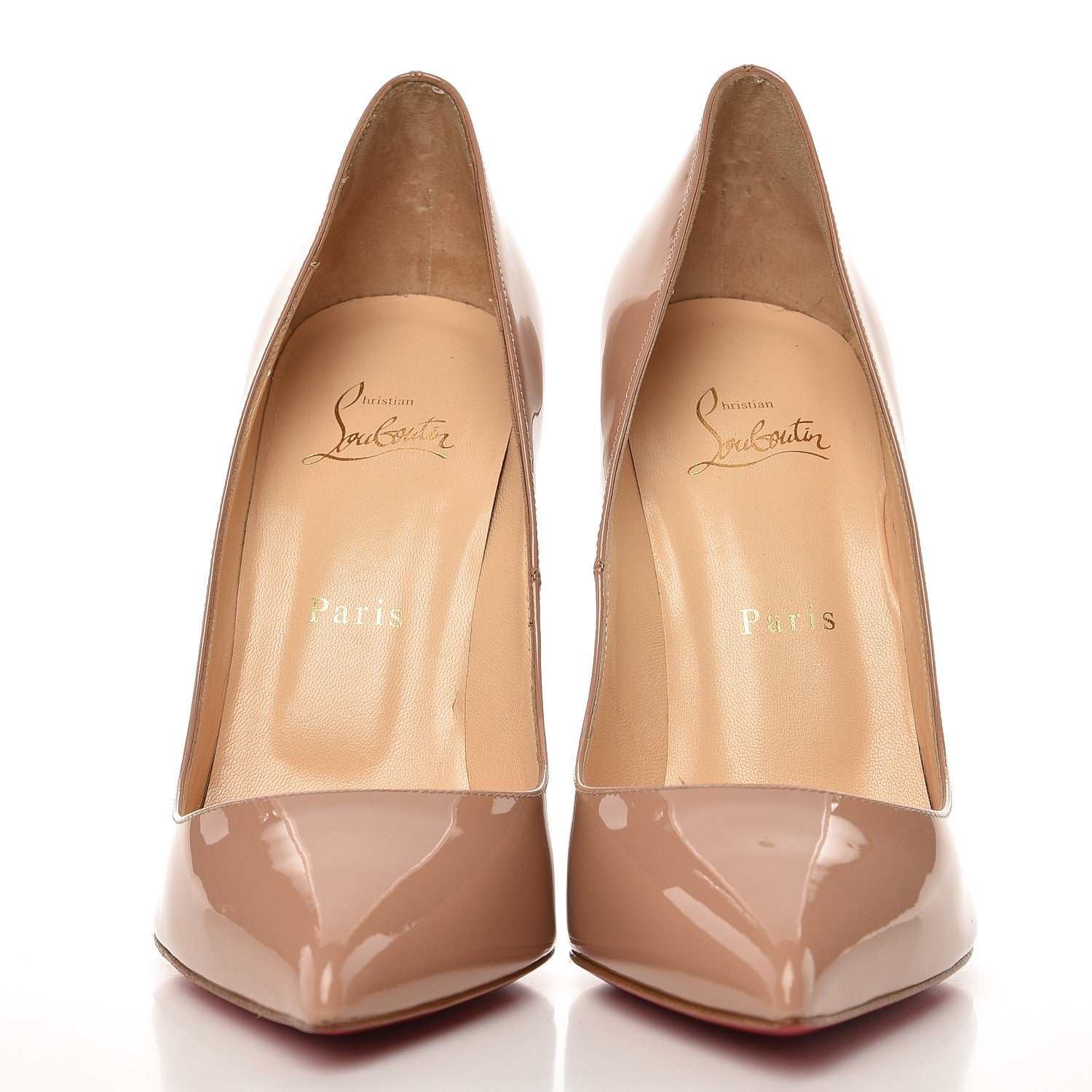 Christian Louboutin Patent Pigalle 120 Pumps 40 Nude 3 of 9
