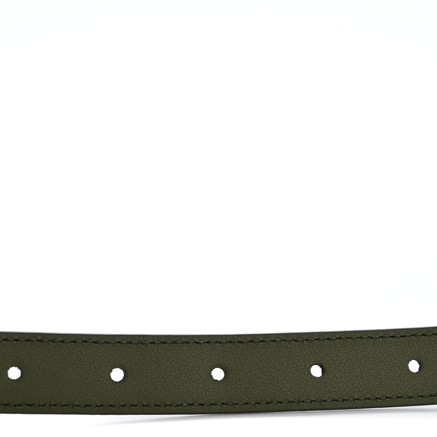 Azalea Calfskin Enamel Monochrome Double G 20mm Belt 75 30 Military Green