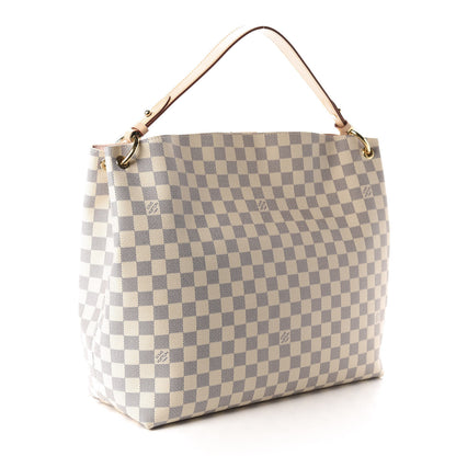Louis Vuitton Damier Azur Graceful MM Rose Ballerine 2 of 11