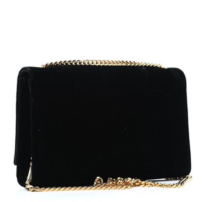 Saint Laurent Velvet Medium Monogram Kate Tassel Shoulder Bag Black 2 of 9