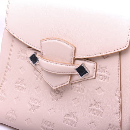 MCM Calfskin Ottomar Monogram Essential Small Backpack Pink Blush 20 of 30