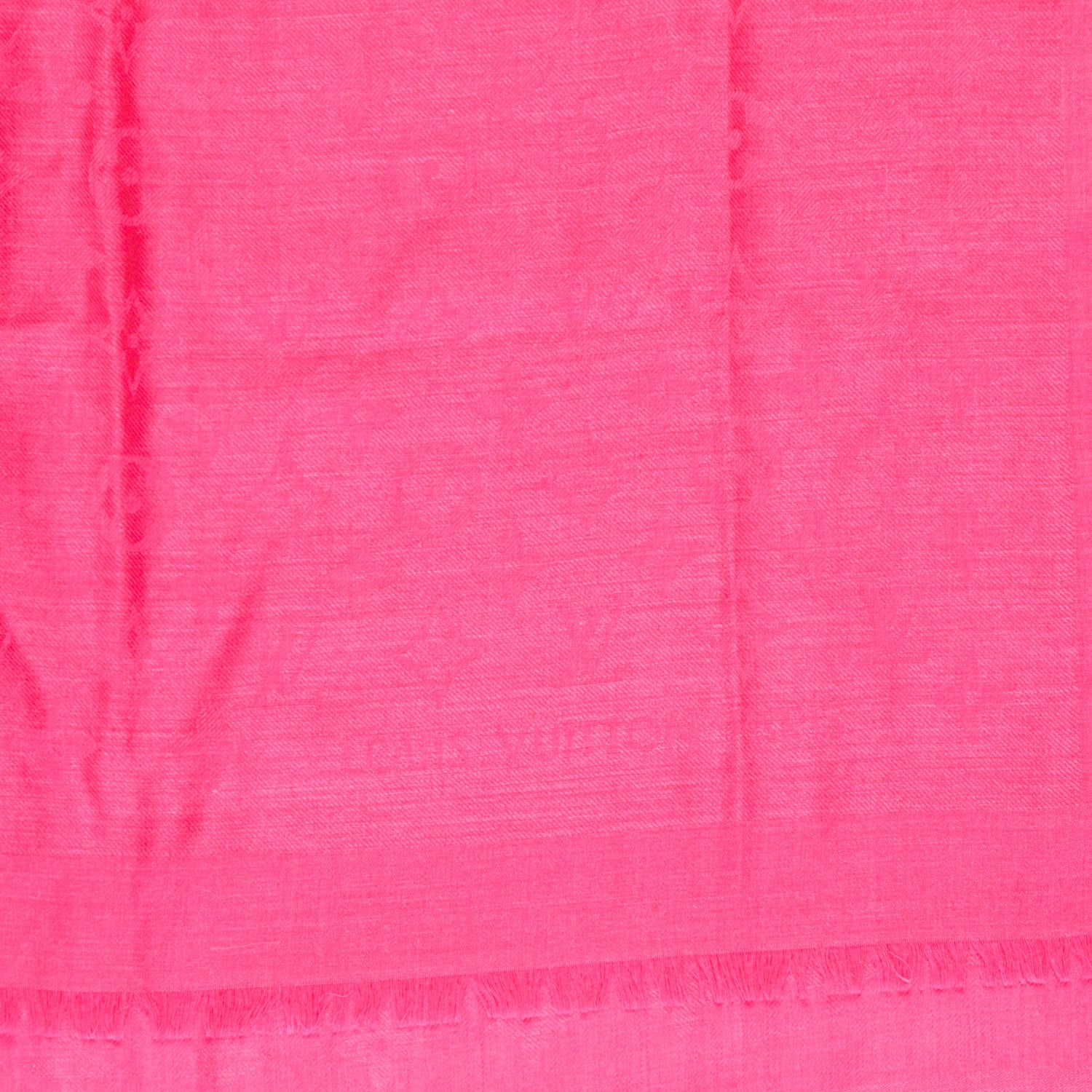 Louis Vuitton Cashmere Wool Silk Monogram Stole Fuchsia 4 of 6