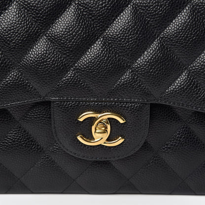Chanel Caviar Quilted Jumbo Double Flap Black 10 of 10