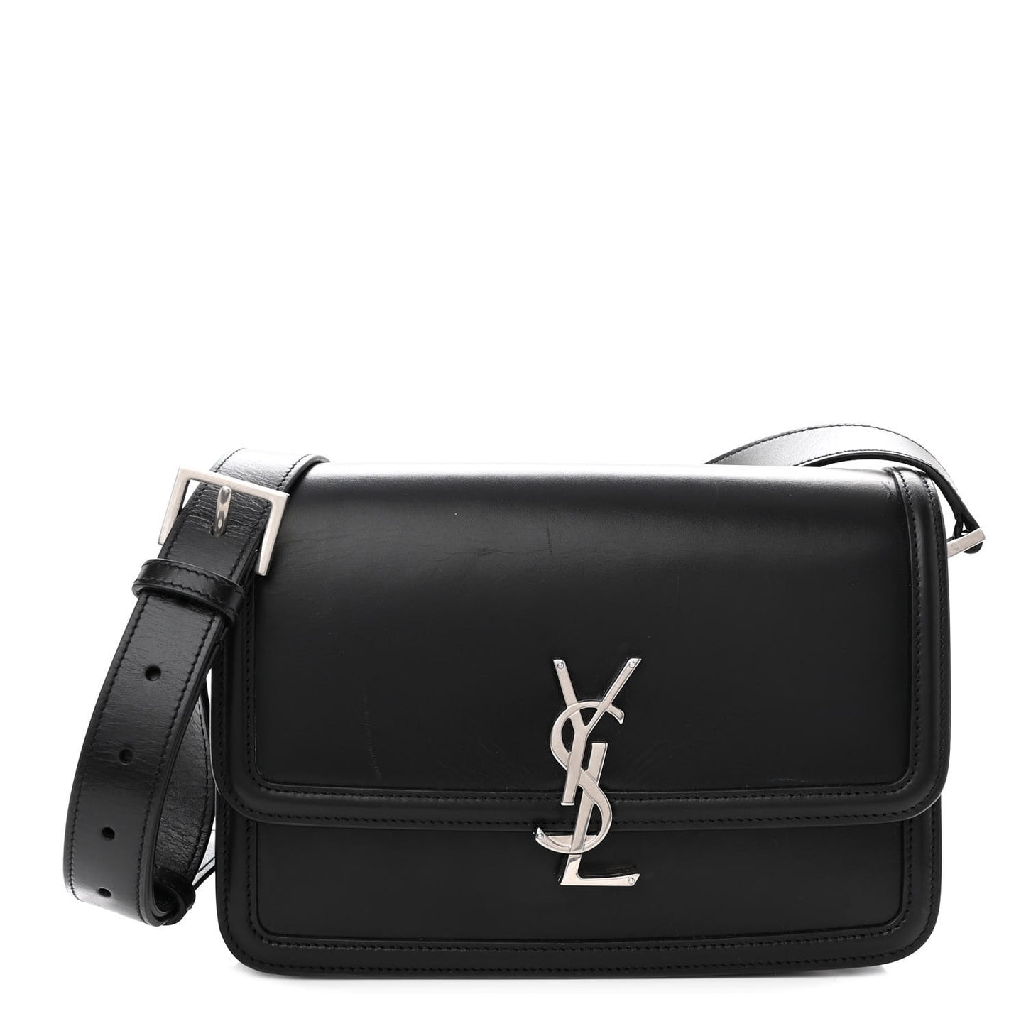 Box Calfskin Monogram Medium Solferino Satchel Black