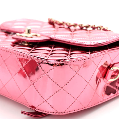Chanel Mirror Calfskin Metallic Calfskin Quilted Hollywood Boulevard Backpack With Coin Purse Pink 12 of 12