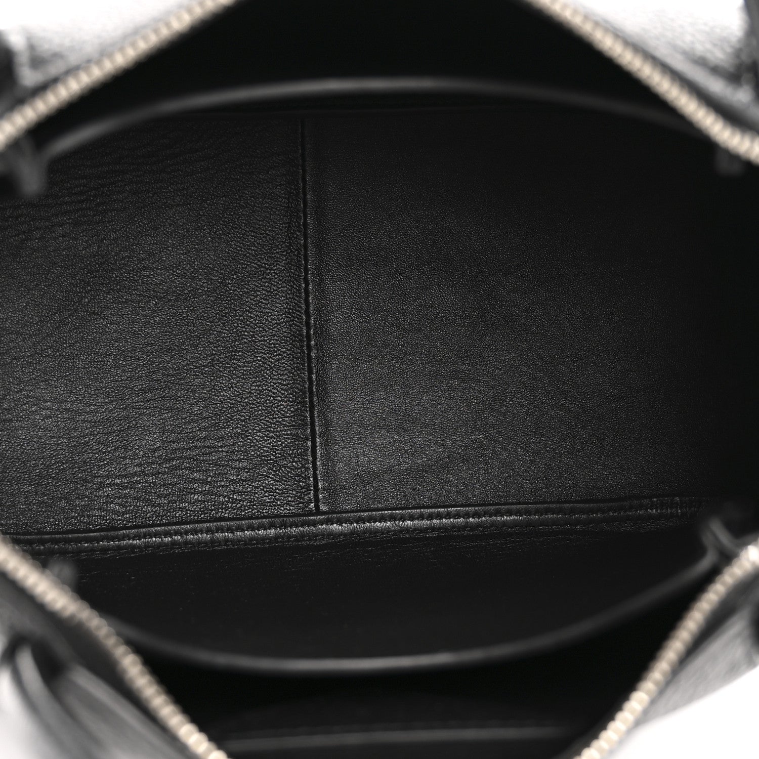 Prada Vitello Daino Soft Small Zippered Top Handle Bag Black