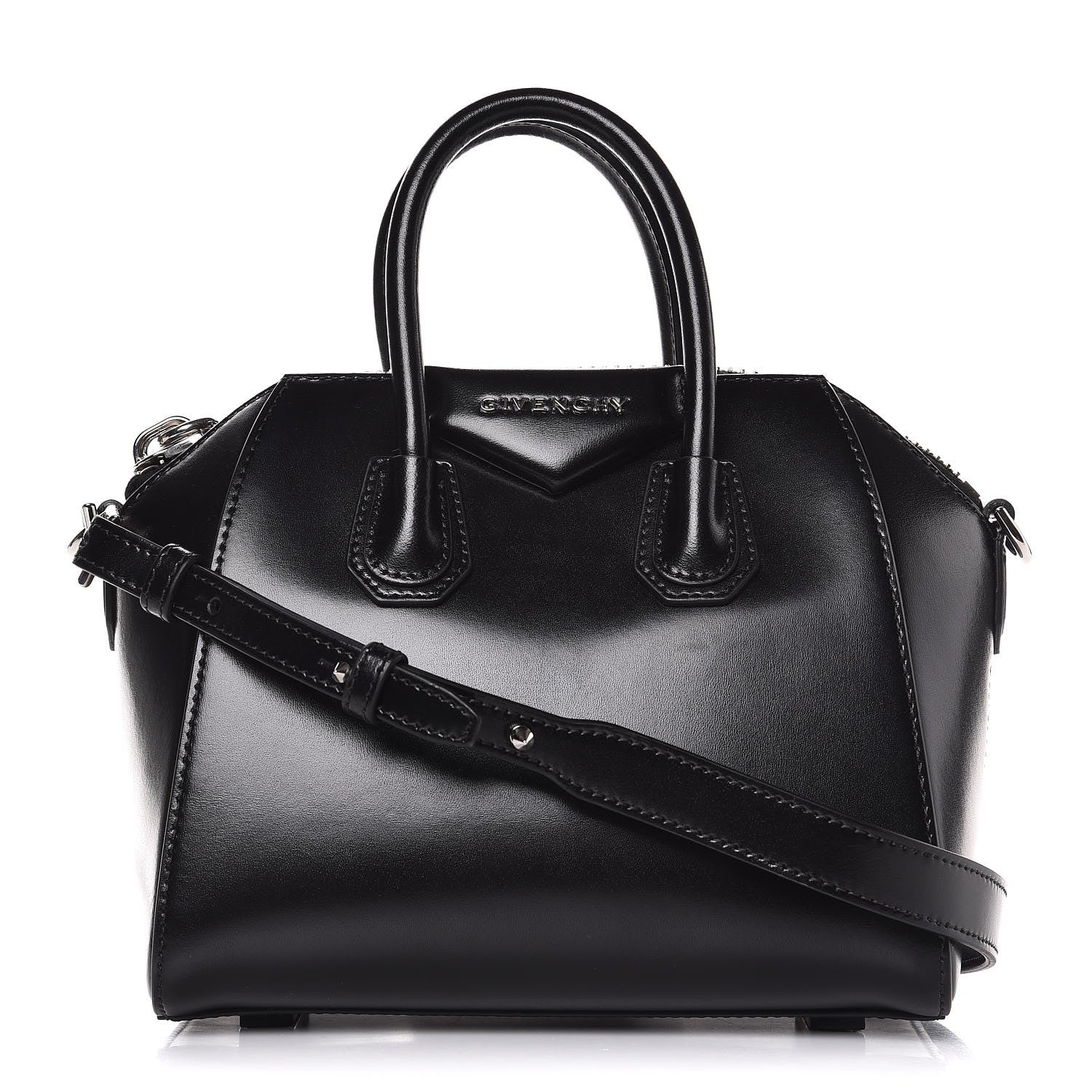 Givenchy Shiny Lord Calfskin Mini Antigona Black 1 of 8