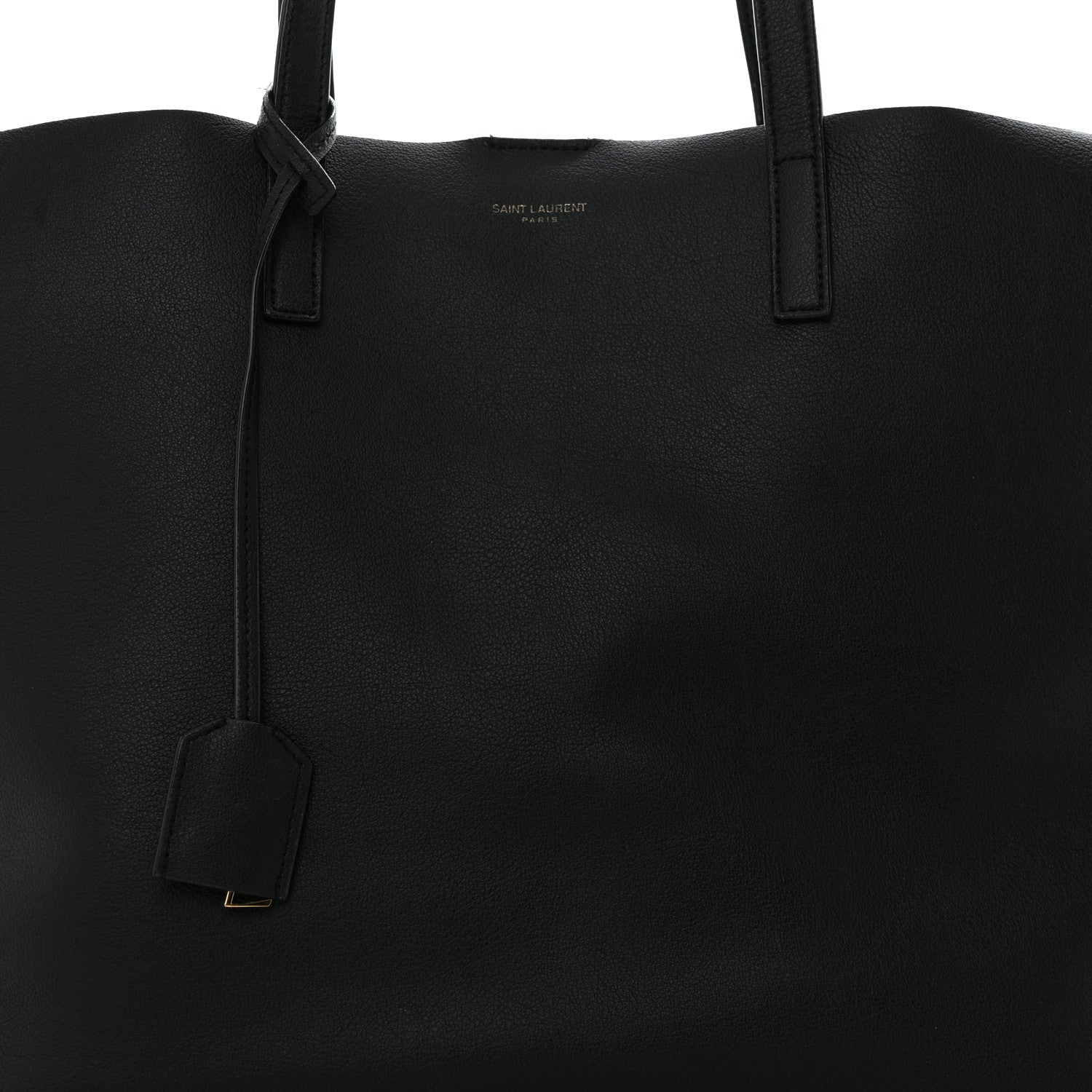 Saint Laurent Calfskin Large Shopping Tote Black 10 of 12
