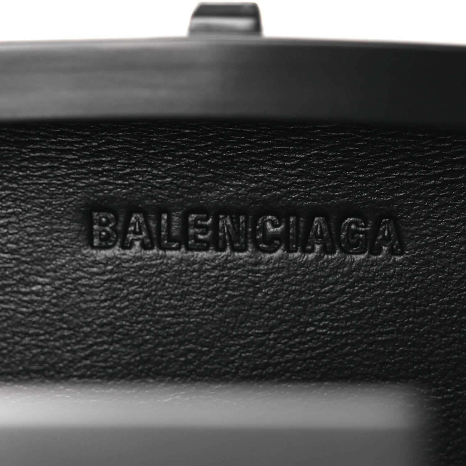 Balenciaga Recycled Plastic Calfskin Embossed Mini Lunch Box Case with Strap Black 6 of 11