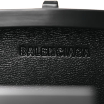 Balenciaga Recycled Plastic Calfskin Embossed Mini Lunch Box Case with Strap Black 6 of 11