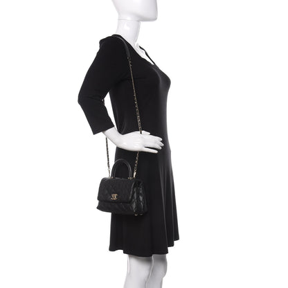 Chanel Caviar Quilted Extra Mini Coco Handle Flap Black 2 of 10