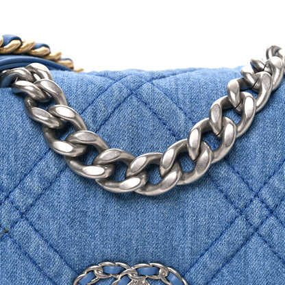 Chanel Denim Quilted Medium Chanel 19 Flap Blue 8 of 10