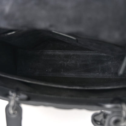 Christian Dior Ultra Matte Calfskin Cannage Large Lady Dior Black 5 of 12