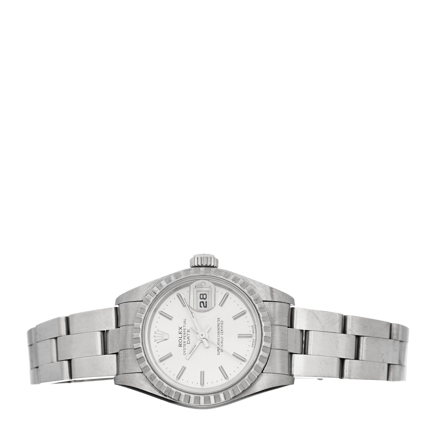 Rolex Stainless Steel 26mm Oyster Perpetual Date Watch Silver 79240 2 of 4