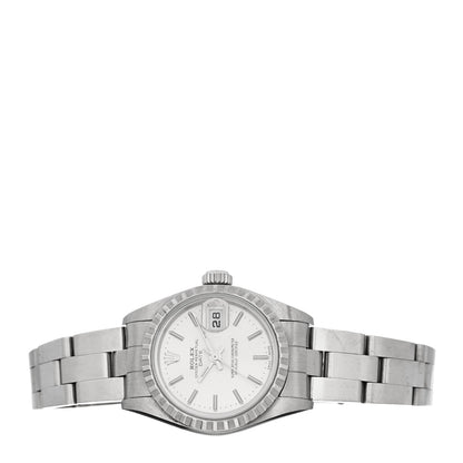 Rolex Stainless Steel 26mm Oyster Perpetual Date Watch Silver 79240 2 of 4