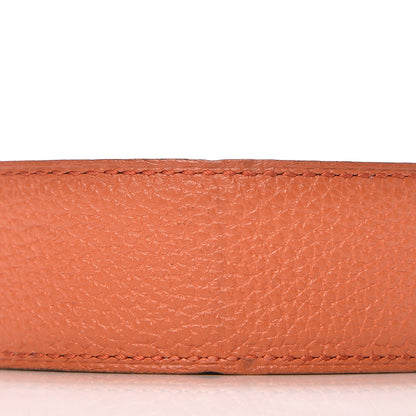 Hermes Box Togo Reversible Belt Strap 85 Orange Chocolate 4 of 9