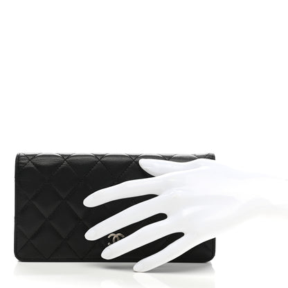 Chanel Lambskin Quilted Yen Wallet Black 2 of 16