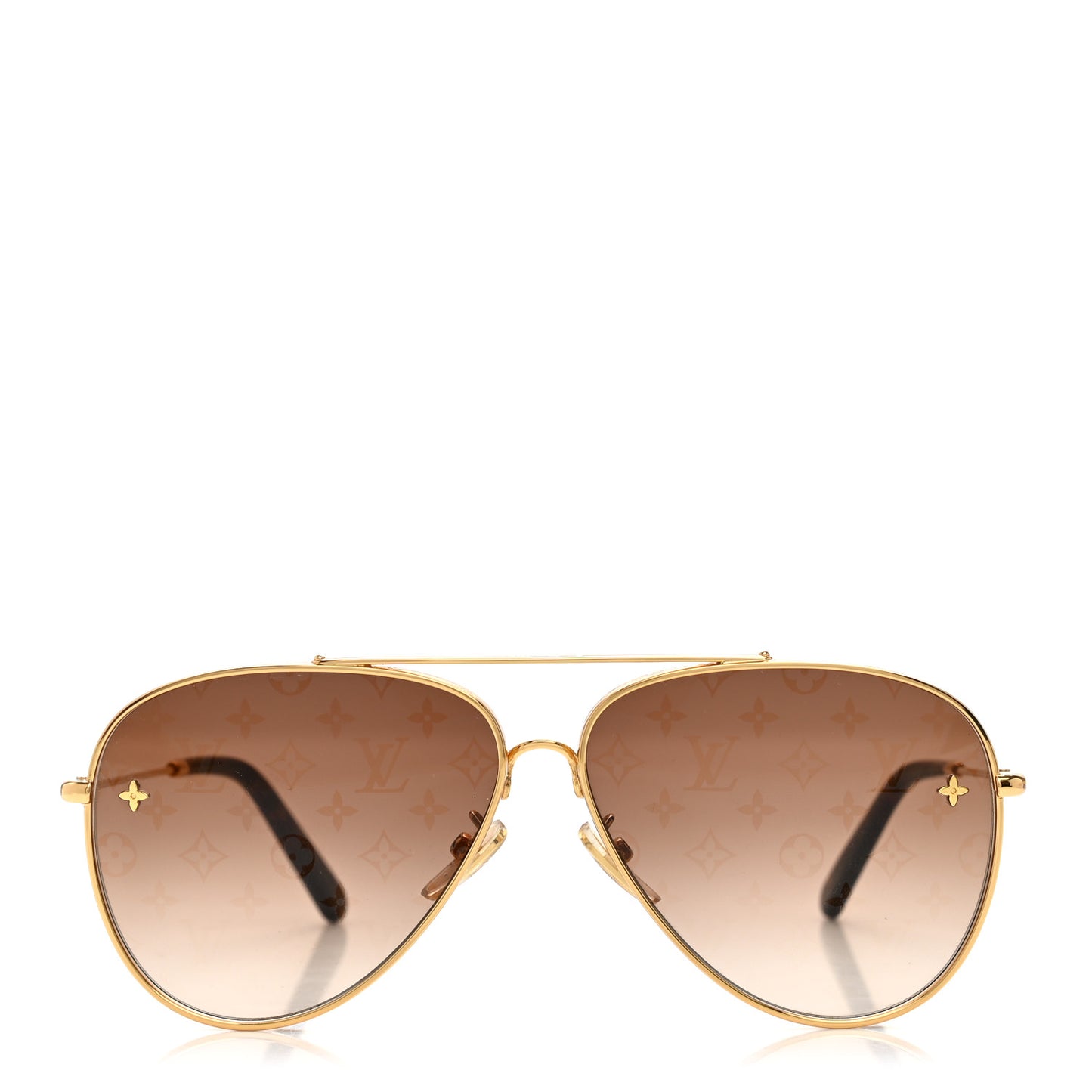 Metal The LV Pilot Sunglasses Z1619U Gradient Brown Monogram