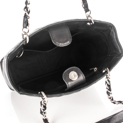 Chanel Caviar Quilted Petit Shopping Tote PST Black 5 of 8