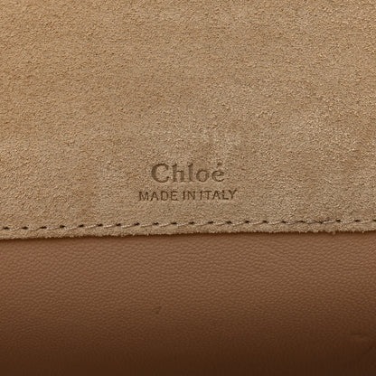 Chloe Calfskin Suede Gabrielle Clutch Cream Chestnut 6 of 17