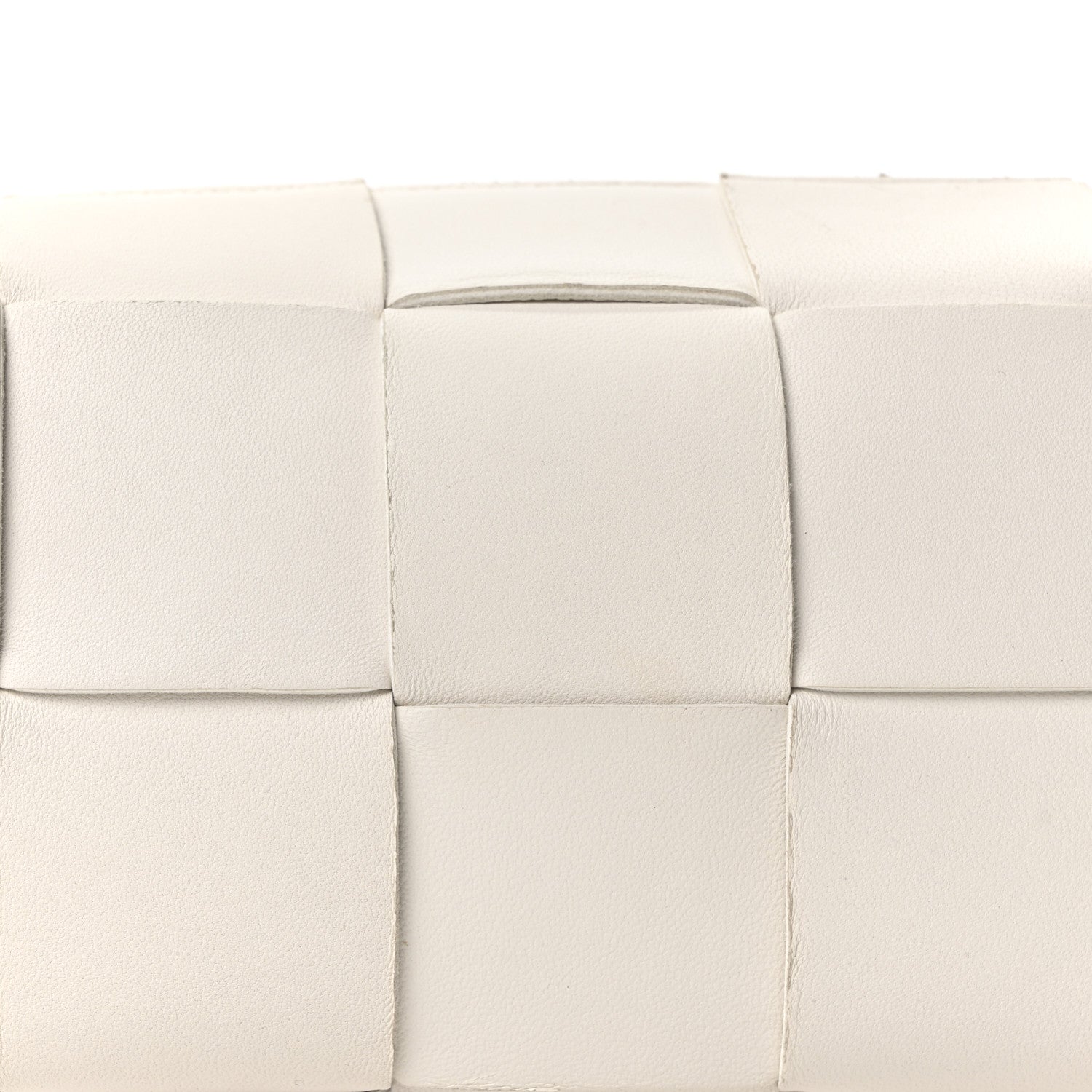 Bottega Veneta Lambskin Maxi Intrecciato Small Brick Cassette Bag White 8 of 10