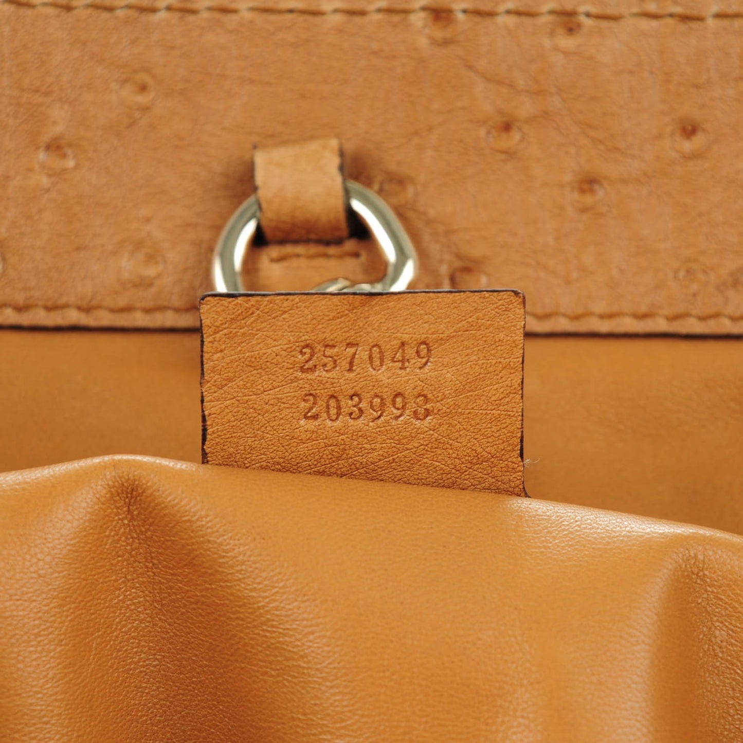 Ostrich Medium Madison Tote Camel