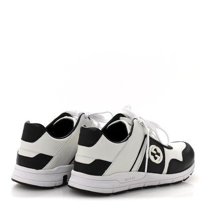 Gucci Calfskin Womens Interlocking G Sneakers 35.5 Black White 5 of 10