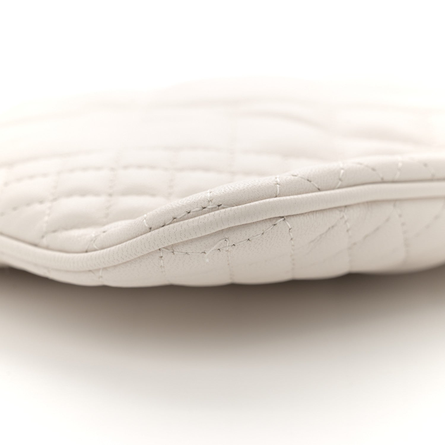 Versace Calfskin Quilted La Medusa Chain Flat Shoulder Bag White 8 of 10
