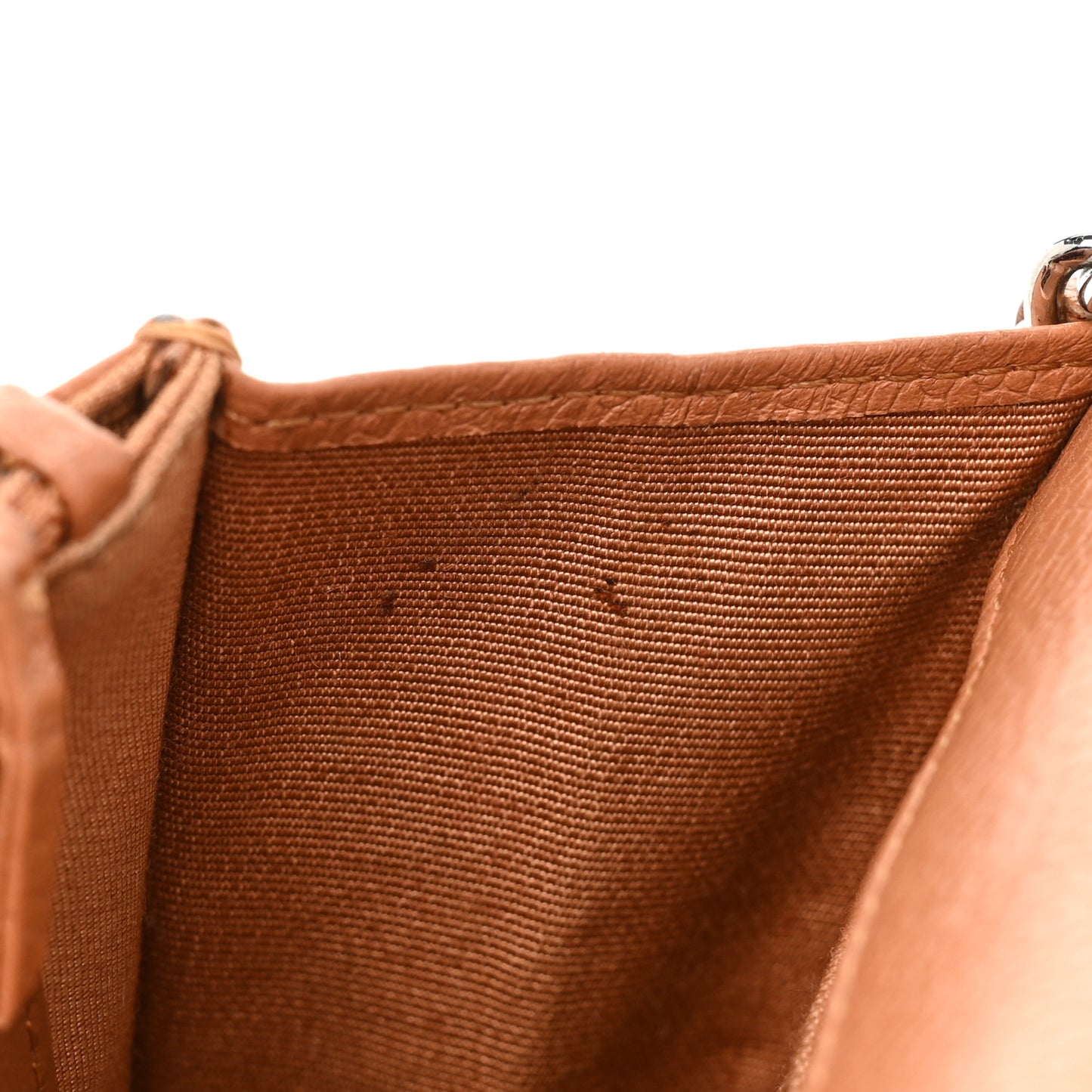 Caviar Quilted Wallet On Chain WOC Light Brown