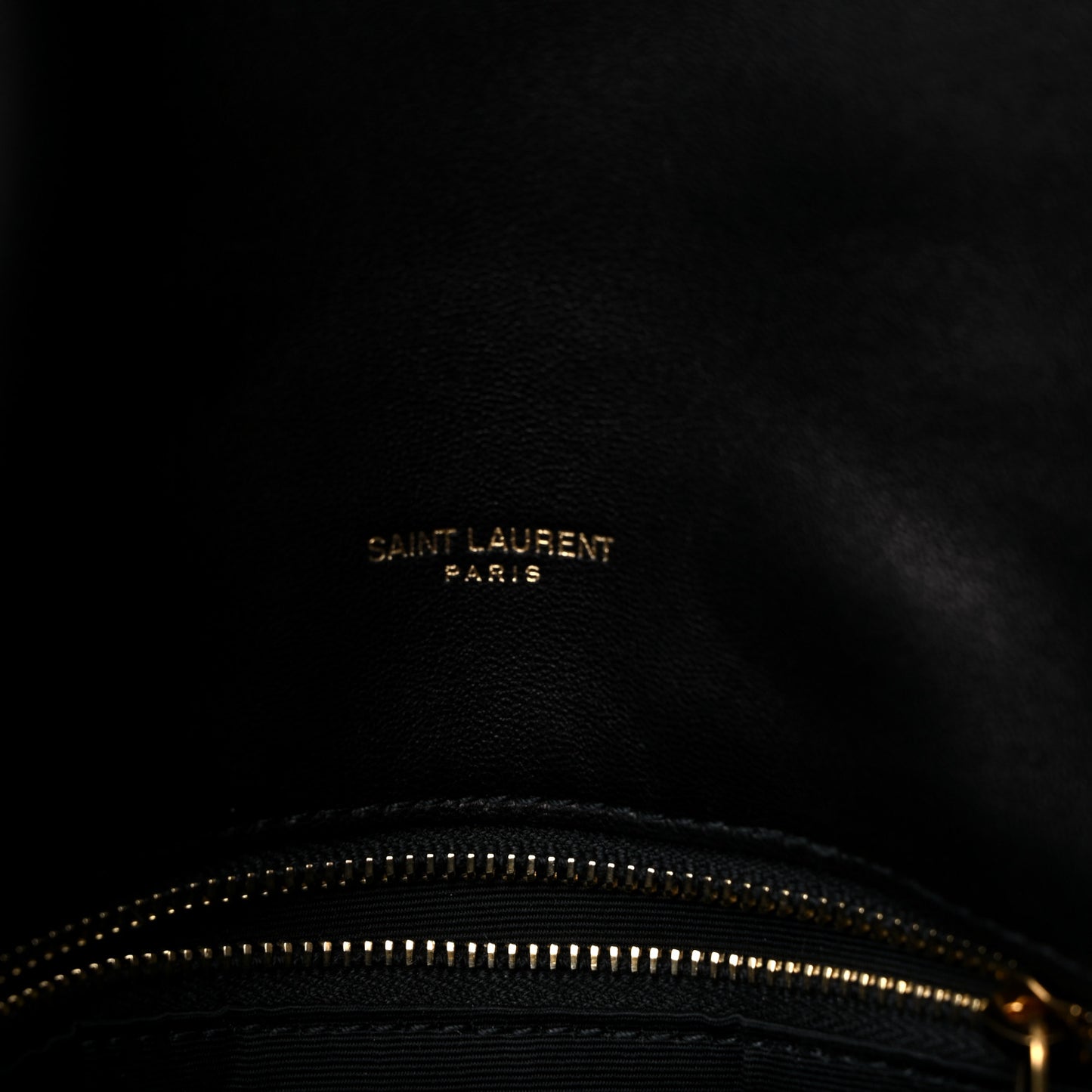 Lambskin Quilted Small Loulou Puffer Monogram Chain Satchel Black